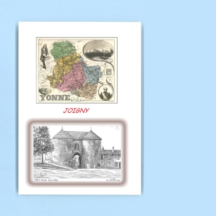 Cartes Postales impression Noir avec dpartement sur la ville de JOIGNY Titre : porte du bois