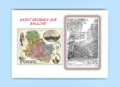 Cartes Postales impression Noir avec dpartement sur la ville de ST GEORGES SUR BAULCHE Titre : vue