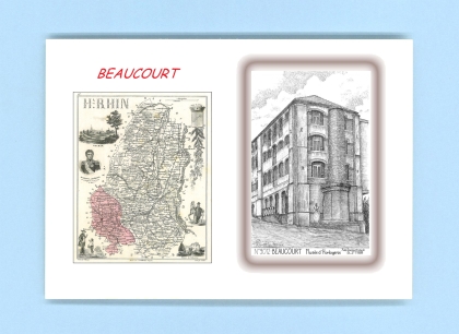 Cartes Postales impression Noir avec dpartement sur la ville de BEAUCOURT Titre : musee d horlogerie