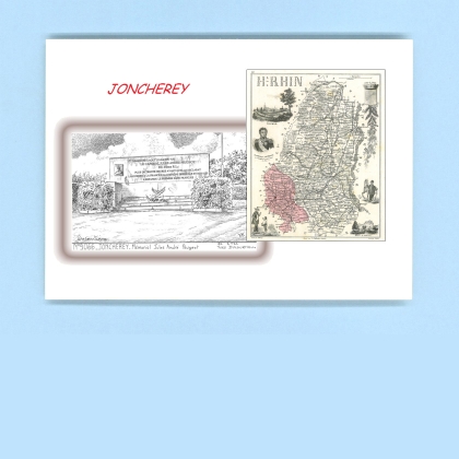 Cartes Postales impression Noir avec dpartement sur la ville de JONCHEREY Titre : memorial jules andre peugeot
