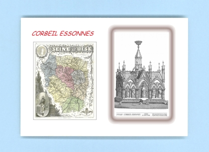 Cartes Postales impression Noir avec dpartement sur la ville de CORBEIL ESSONNES Titre : chasse de st spire