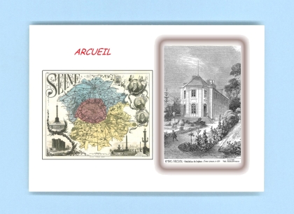 Cartes Postales impression Noir avec dpartement sur la ville de ARCUEIL Titre : habitation de laplace
