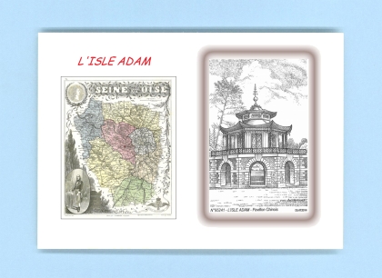 Cartes Postales impression Noir avec dpartement sur la ville de L ISLE ADAM Titre : pavillon chinois