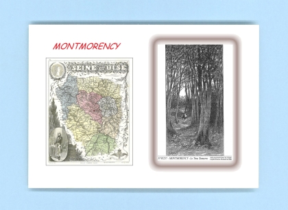 Cartes Postales impression Noir avec dpartement sur la ville de MONTMORENCY Titre : le trou tonnerre