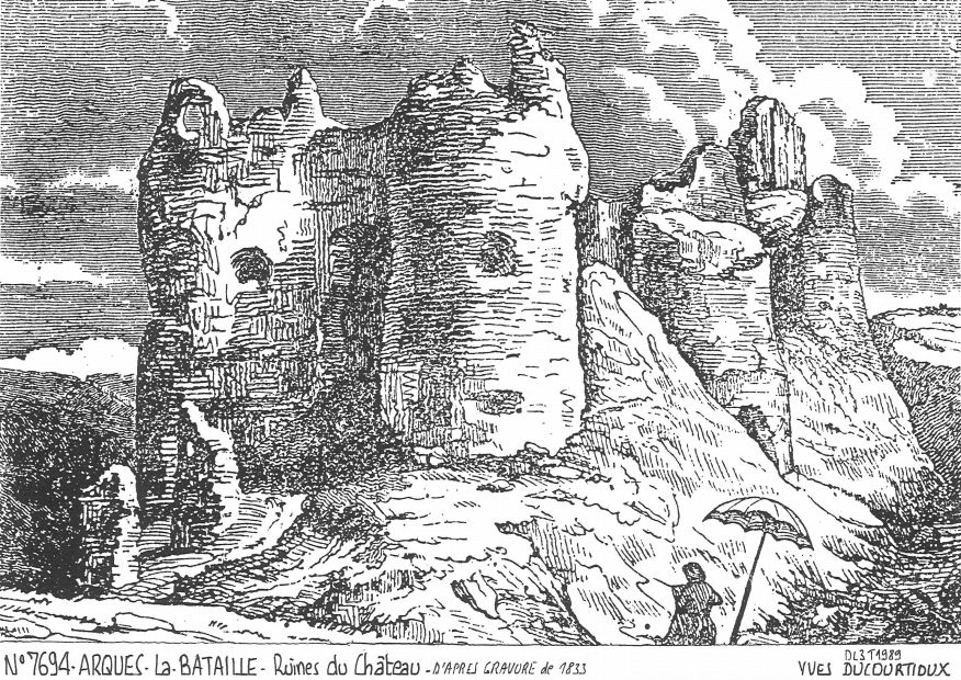 N 76094 - ARQUES LA BATAILLE - ruines du ch�teau�