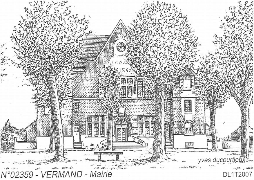 Cartes postales VERMAND - mairie