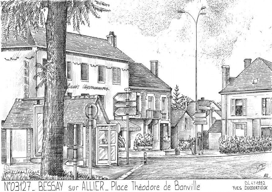 Cartes postales BESSAY SUR ALLIER - place thodore de banville