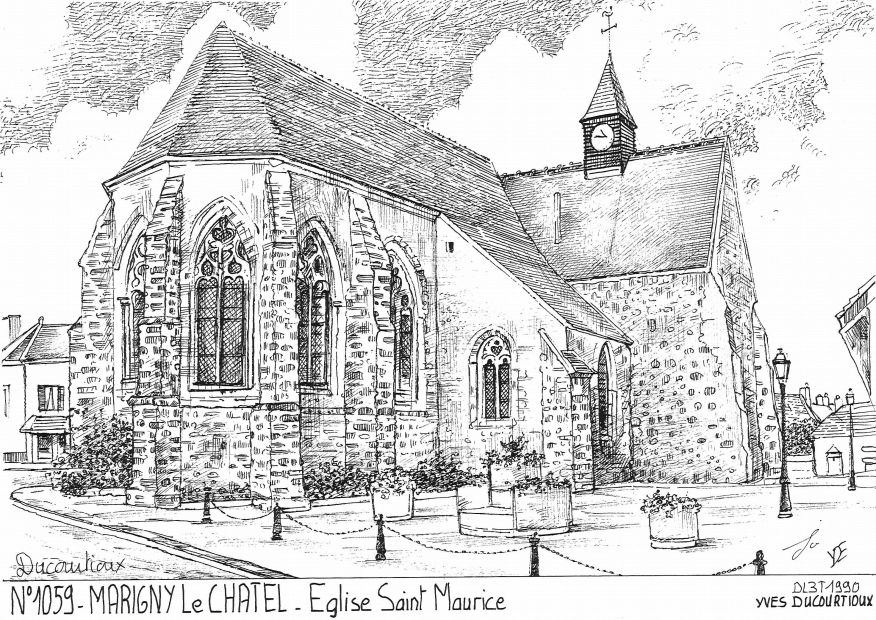 Cartes postales MARIGNY LE CHATEL - glise st maurice