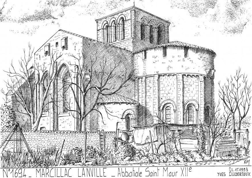 Souvenirs MARCILLAC LANVILLE - abbatiale st maur XII