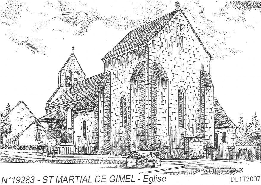 Cartes postales ST MARTIAL DE GIMEL - glise