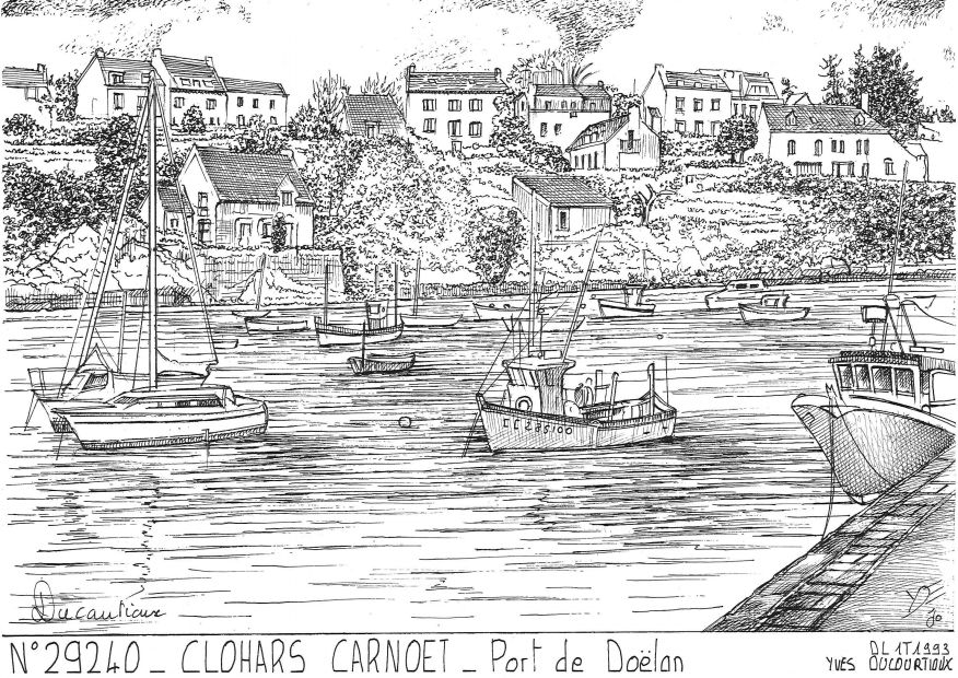 Cartes postales CLOHARS CARNOET - port de dolan