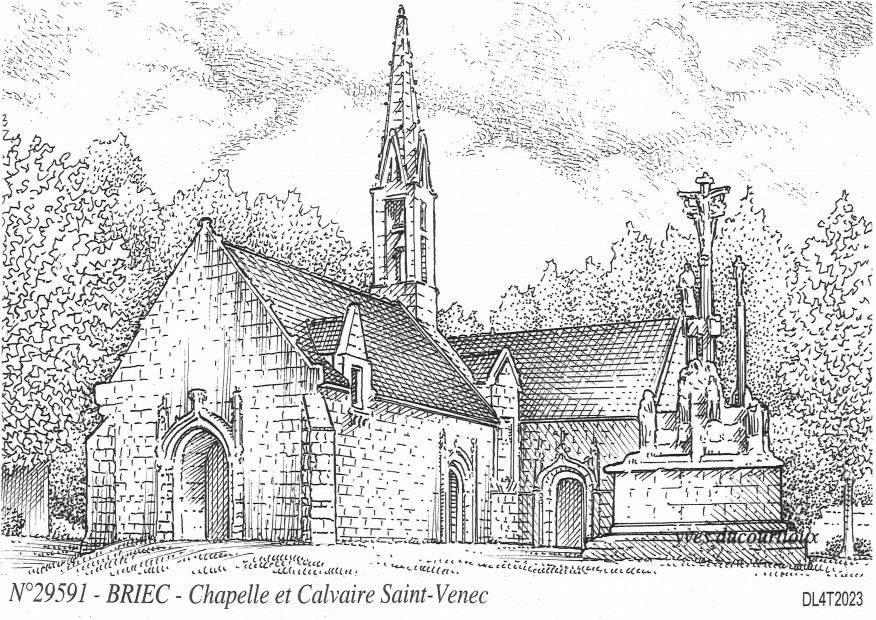 Souvenirs BRIEC - chapelle et calvaire st venec