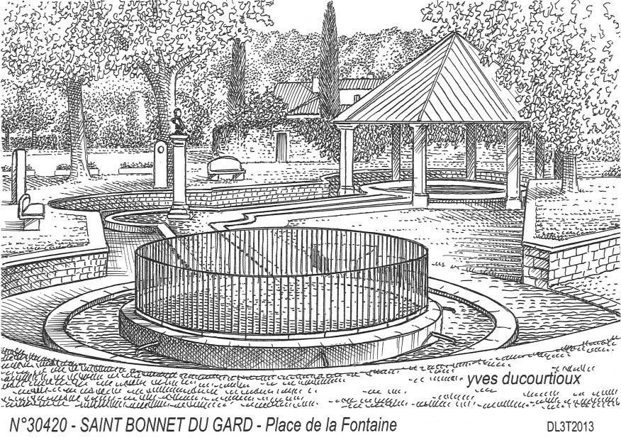 Souvenirs ST BONNET DU GARD - place de la fontaine