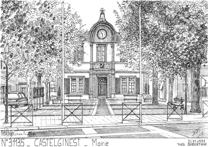 Cartes postales CASTELGINEST - mairie