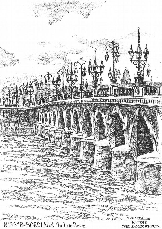 Cartes postales BORDEAUX - pont de pierre