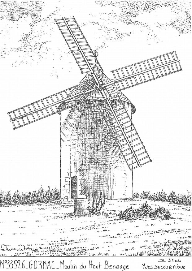 Cartes postales GORNAC - moulin du haut benauge
