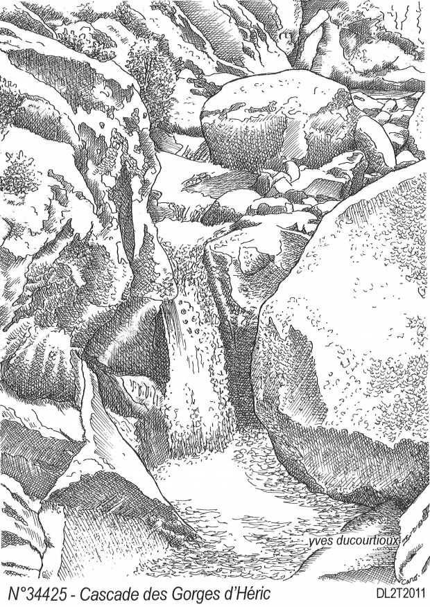 Souvenirs MONS LA TRIVALLE - cascade des gorges d hric