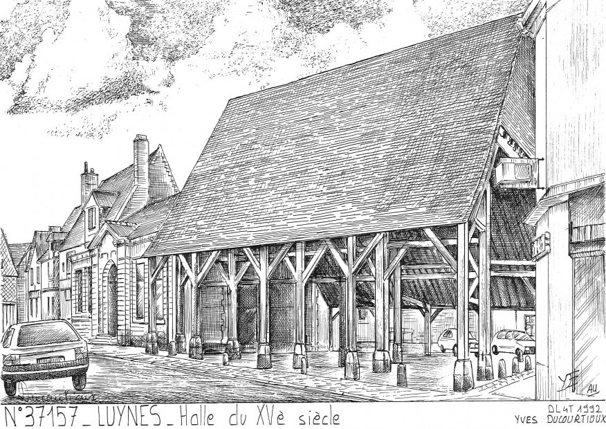 Cartes postales LUYNES - halle du XV sicle
