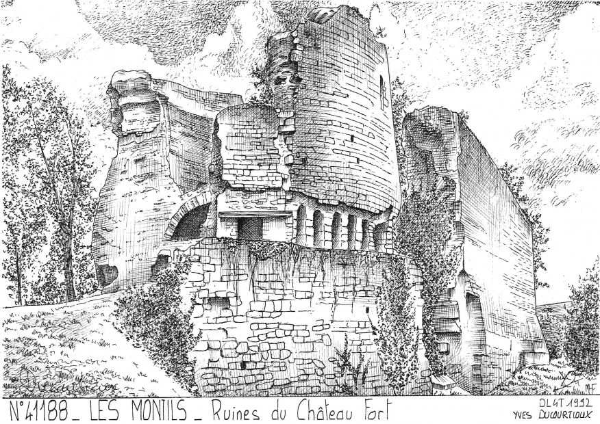 Cartes postales LES MONTILS - ruines du chteau fort