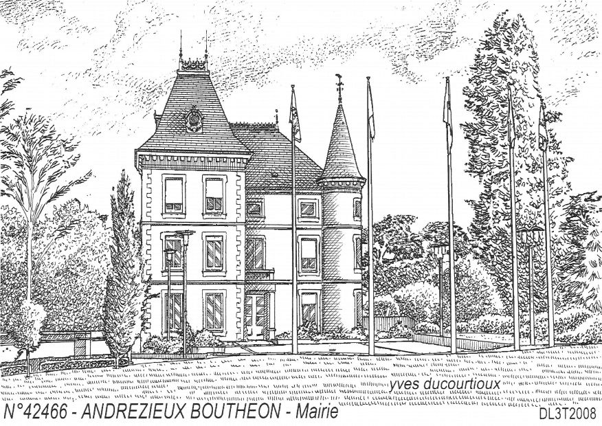 Cartes postales ANDREZIEUX BOUTHEON - mairie