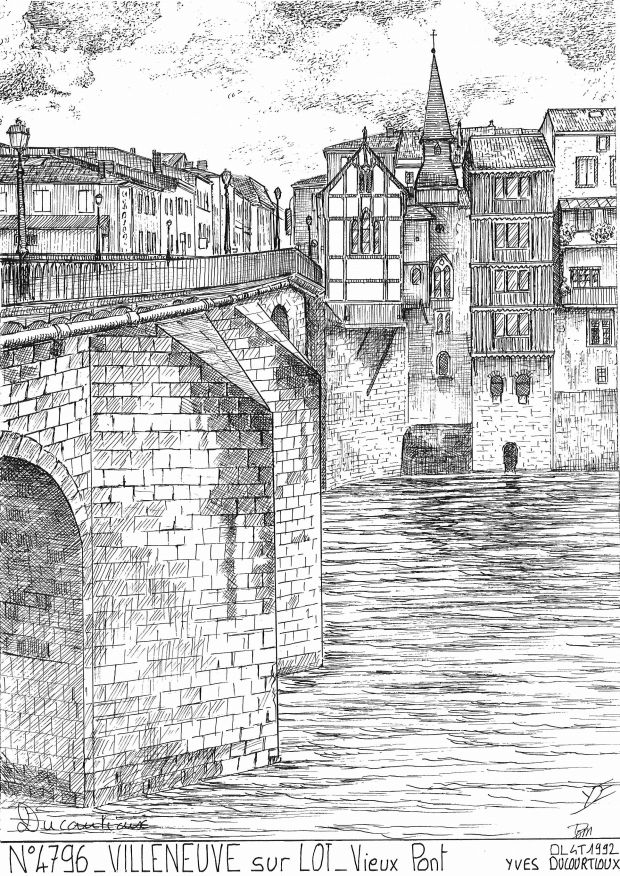 Cartes postales VILLENEUVE SUR LOT - vieux pont