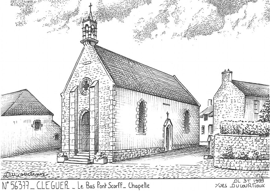 Cartes postales CLEGUER - chapelle au bas pont scorff
