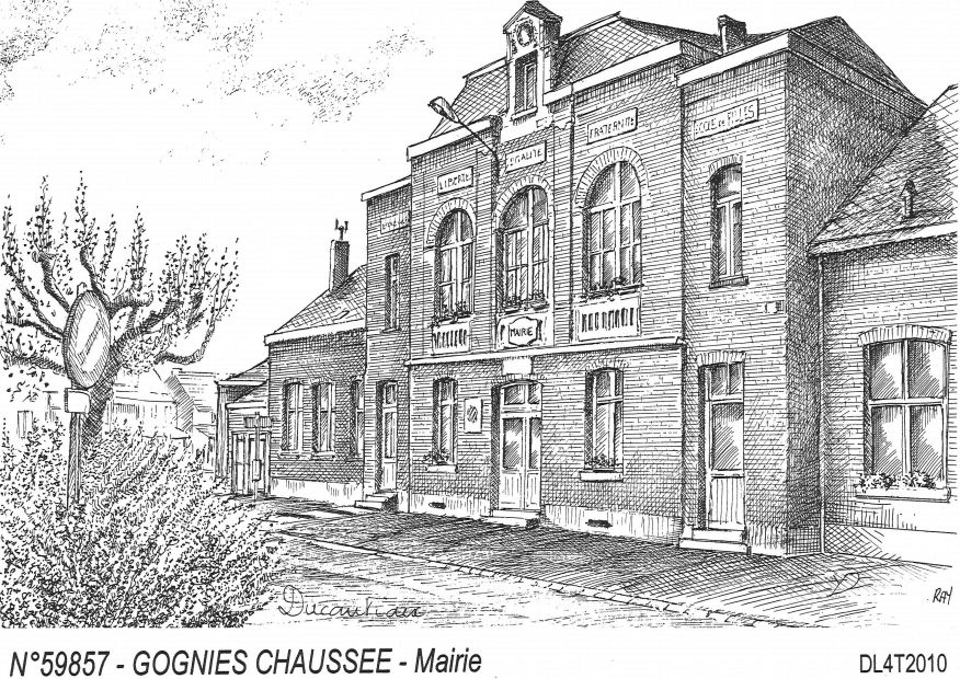 Cartes postales GOGNIES CHAUSSEE - mairie