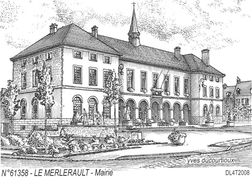 Cartes postales LE MERLERAULT - mairie
