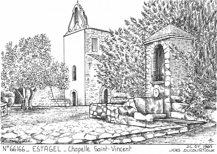 Cartes postales ESTAGEL - chapelle st vincent