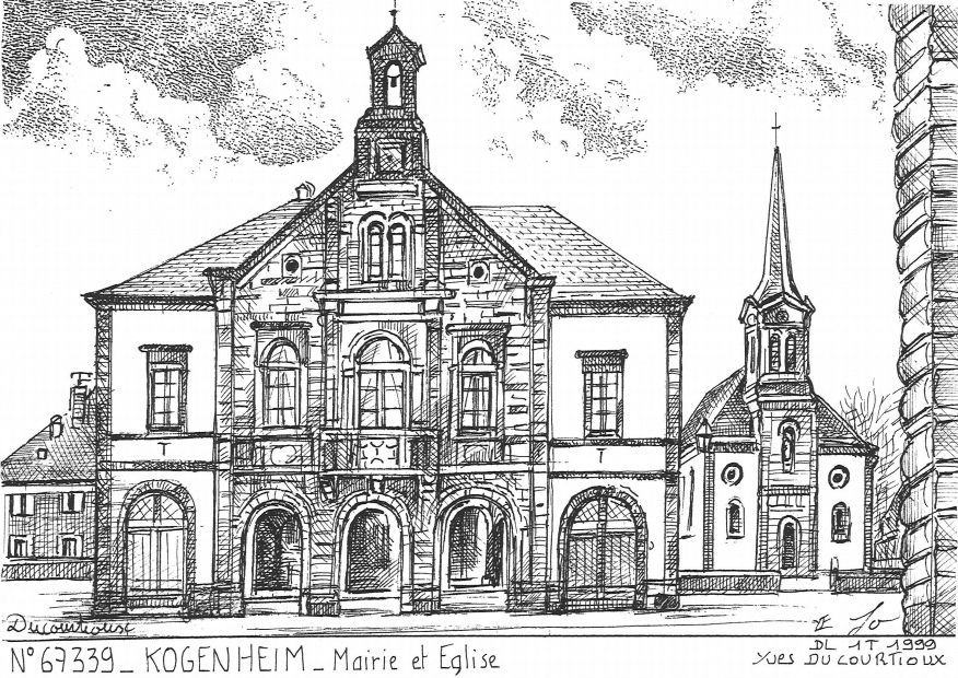 Souvenirs KOGENHEIM - mairie et glise