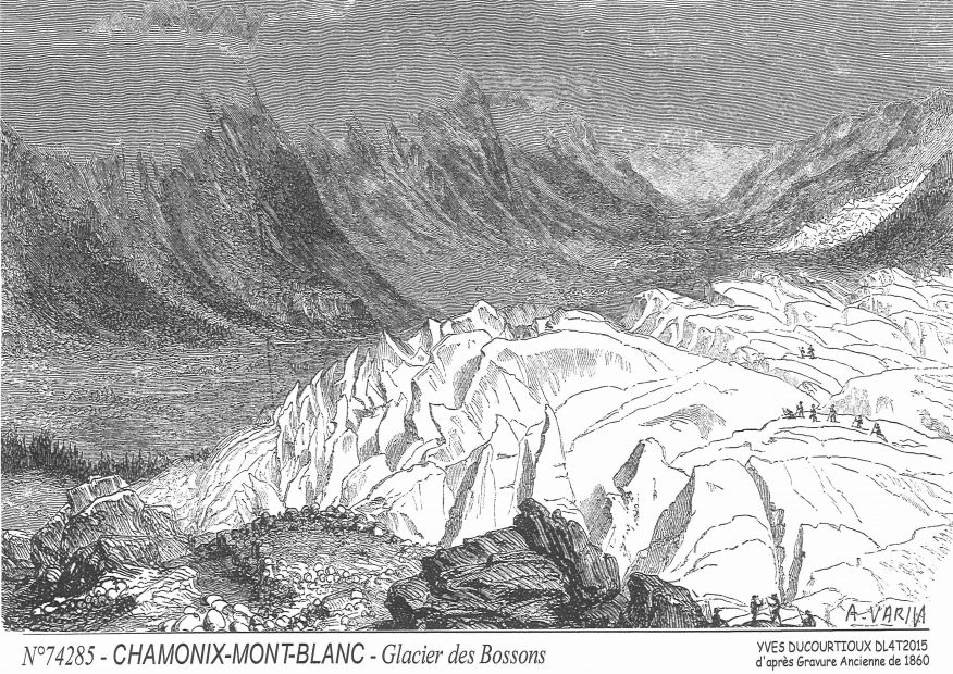 Cartes postales CHAMONIX MONT BLANC - glacier des bossons