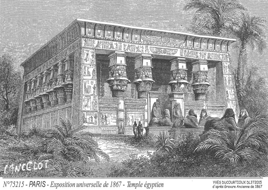 Souvenirs PARIS - expo 1867, temple gyptien