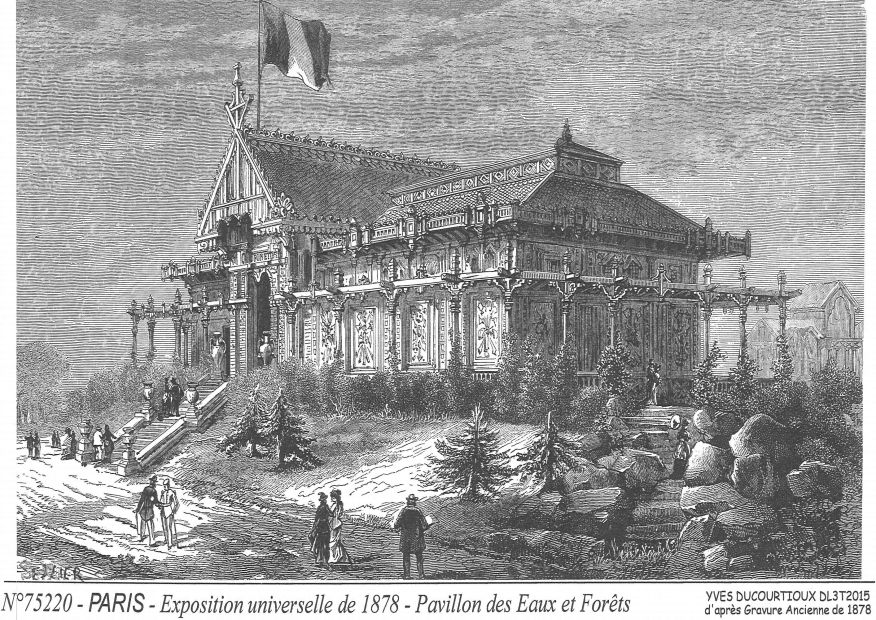 Souvenirs PARIS - expo 1878, pav. eaux et forts