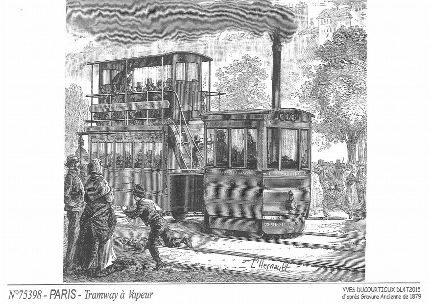 Souvenirs PARIS - tramway  vapeur