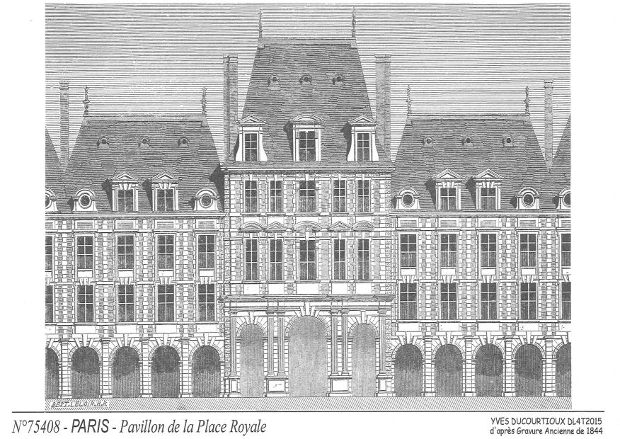 Cartes postales PARIS - pavillon de la place royale