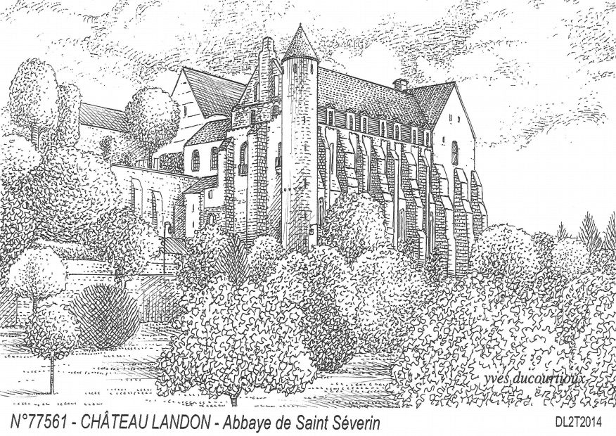 Cartes postales CHATEAU LANDON - abbaye de st sverin