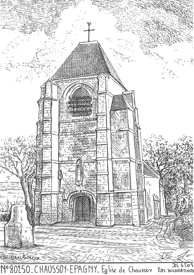 Cartes postales CHAUSSOY EPAGNY - glise de chaussoy