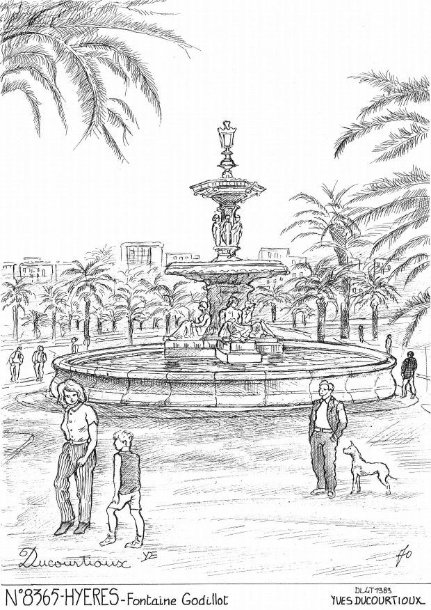 Cartes postales HYERES - fontaine godillot