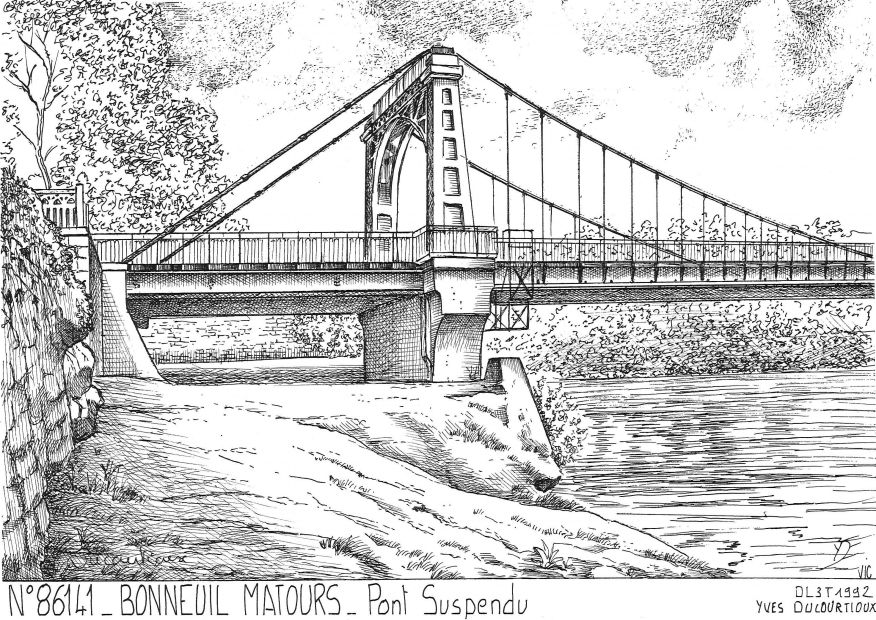 Souvenirs BONNEUIL MATOURS - pont suspendu