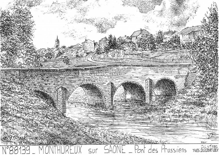 Souvenirs MONTHUREUX SUR SAONE - pont des prussiens