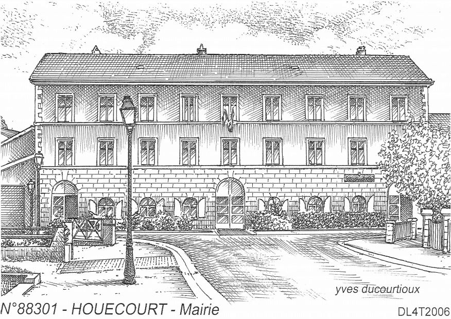 Cartes postales HOUECOURT - mairie