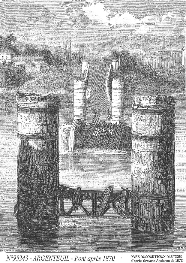 Cartes postales ARGENTEUIL - pont aprs 1870