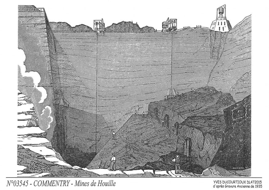 N 03545 - COMMENTRY - mines de houille (d'aprs gravure ancienne)