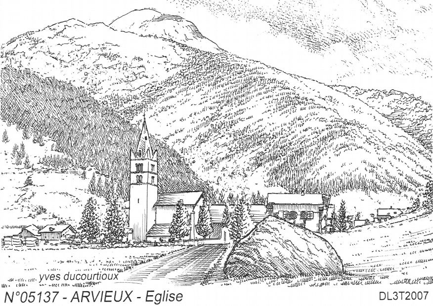 N 05137 - ARVIEUX - église