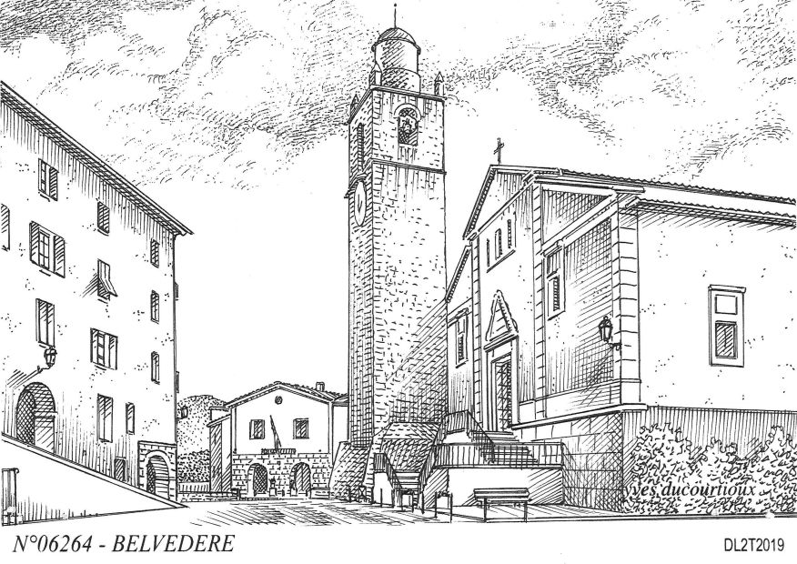 N 06264 - BELVEDERE - glise et mairie