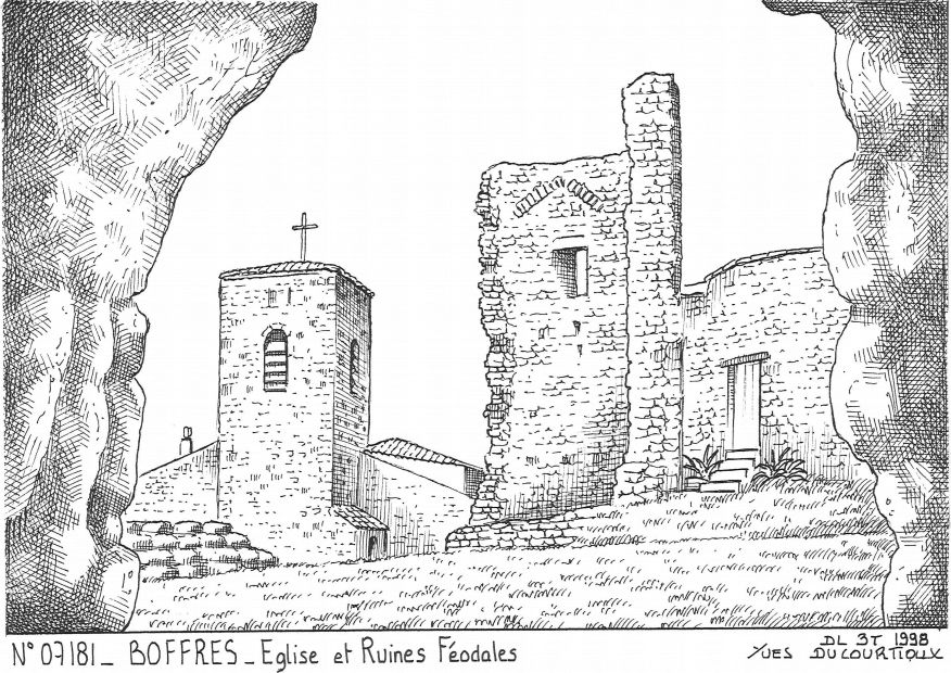 N 07181 - BOFFRES - église et ruines féodales