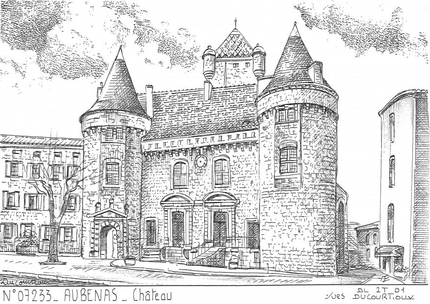 N 07233 - AUBENAS - château (mairie)