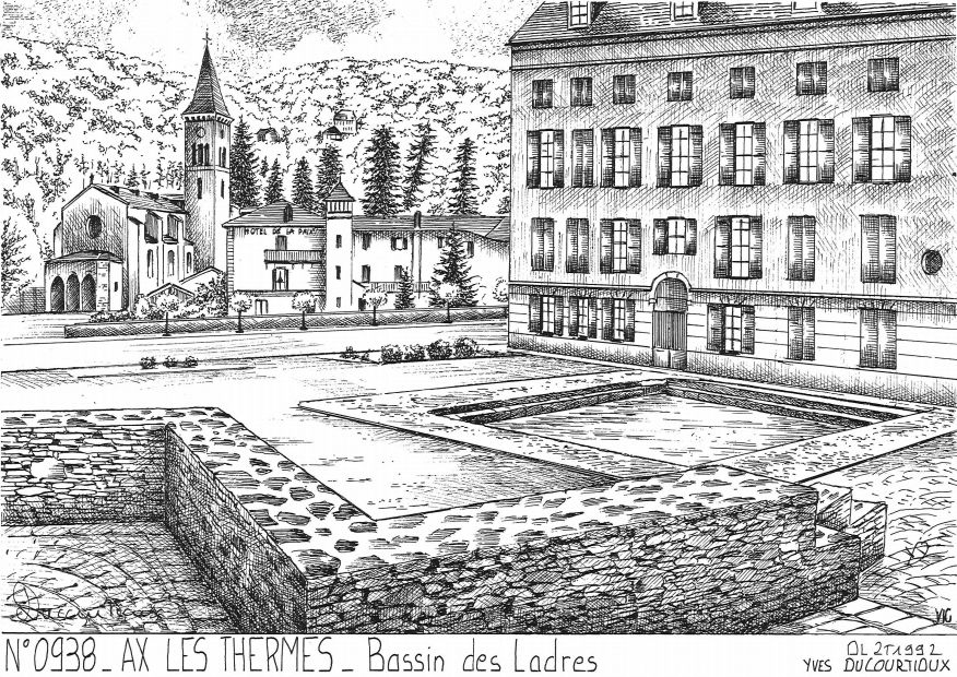 N 09038 - AX LES THERMES - bassin des ladres