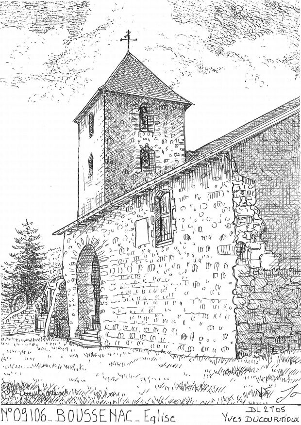 N 09106 - BOUSSENAC - glise