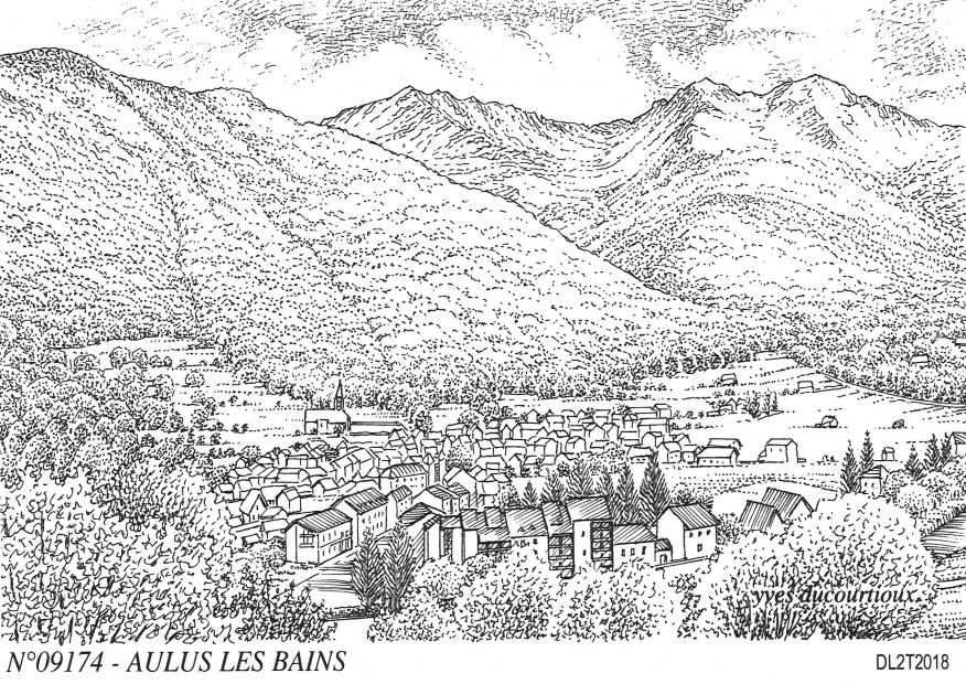 N 09174 - AULUS LES BAINS - vue